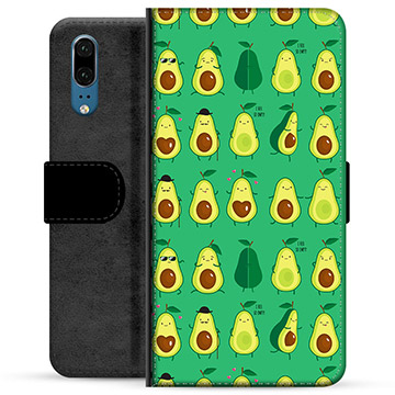 Huawei P20 Premium Wallet Case - Avocado Pattern