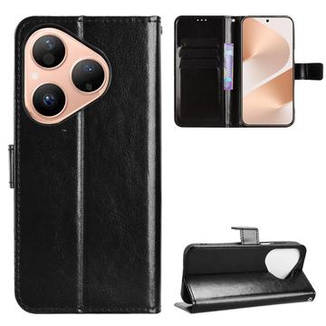 Huawei Pura 80 Wallet Case with Stand - Black