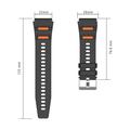 Huawei Watch GT 7/GT 7 Pro Quick Release Dual-Color Silicone Sports Strap - Black / Orange