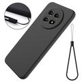 Huawei nova 15 Max Liquid Silicone Case with Hand Strap - Black