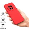 Huawei nova 15 Max Liquid Silicone Case with Hand Strap - Red