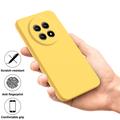 Huawei nova 15 Max Liquid Silicone Case with Hand Strap - Yellow
