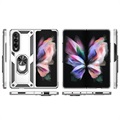 Samsung Galaxy Z Fold3 5G Hybrid Case with Metal Kickstand - Silver