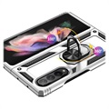 Samsung Galaxy Z Fold3 5G Hybrid Case with Metal Kickstand - Silver