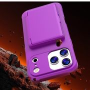 iPhone 17 Pro Hybrid Case with Hidden Mirror & Card Slot - Purple