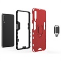 Samsung Galaxy A7 (2018) Hybrid Case with Ring Holder - Red