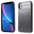 iPhone XR Hybrid Case with Slide Card Holder - Black