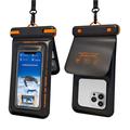 IPX8 Waterproof Floating Phone Case with Dual Storage Compartments - 7.5" - Black