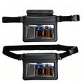 IPX8 Waterproof Floating Waist Bag with Touch Window - 8.5" - Black