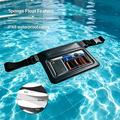 IPX8 Waterproof Floating Waist Bag with Touch Window - 8.5" - Black