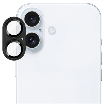 iPhone 17 Imak Full Cover Metal and Tempered Glass Camera Lens Protector - Black