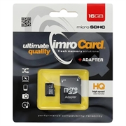 Imro microSDHC Memory Card with SD Adapter - 16GB