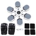 Interactive Music Boxing Machine with Boxing Gloves - White / Grey