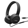 JBL Tune 520C USB-C Wired On-Ear Headphones - Black
