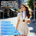 JF130 Portable Waist Fan with LED Light - 8000mAh - Orange