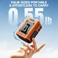 JF130 Portable Waist Fan with LED Light - 8000mAh - Orange