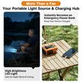 JF130 Portable Waist Fan with LED Light - 8000mAh - Orange