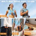 JF130 Portable Waist Fan with LED Light - 8000mAh - Orange