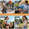 JF130 Portable Waist Fan with LED Light - 8000mAh - Orange