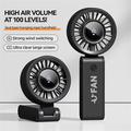 JF133 Portable Handheld Foldable Fan - 3600mAh - Black