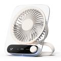JF136 Wide-Angle Portable Desk & Hanging Fan with 199 Speed Level - Beige
