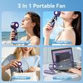 JF163 3-in-1 Portable Neck Cooling Fan - 4000mAh - Grey