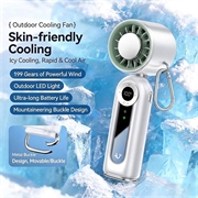 JF163 3-in-1 Portable Neck Cooling Fan - 4000mAh - White
