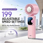 JF166 Portable TEC Air Cooler Fan with 199-Speed - Pink