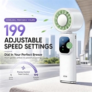 JF166 Portable TEC Air Cooler Fan with 199-Speed - White