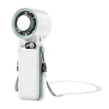 JF168 Portable Handheld Fan with Air Cooler 6000mAh - White