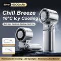 JF181 Portable Handheld Cooling Fan with LED Light - 6000mAh