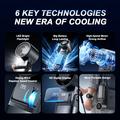 JF181 Portable Handheld Cooling Fan with LED Light - 6000mAh
