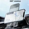 JJT-987 15W Magnetic Wireless Charger/Car Holder with Air Vent Clip - MagSafe Compatible - White