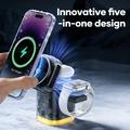JJT-C53 5-in-1 Magnetic Wireless Charger with Cooler - Qi2.2 25W - Black