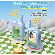 JK200 Kids Video Walkie-Talkie with Camera - 2 Pcs. - Blue Dinosaur