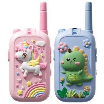 JK200 Kids Video Walkie-Talkie with Camera - 2 Pcs. - Pink Unicorn / Blue Dinosaur