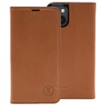JT Berlin BookCase Tegel iPhone 13 Flip Leather Case - Cognac