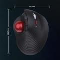 Jomaa JOM255 Ergonomic Trackball Wireless Mouse - Black