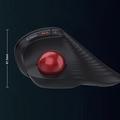 Jomaa JOM255 Ergonomic Trackball Wireless Mouse - Black