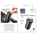 Joyroom C-A35 USB-A & USB-C Fast Car Charger - 45W - Black