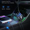Joyroom JR-CCN19 65W 3-Port PD QC Car Charger - 2x USB-C, USB-A - Grey