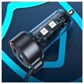Joyroom JR-CL07 3-in-1 Wired Fast Car Charger 55W - USB-C - Black