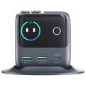 Joyroom JR-TRD01 Podix 140W GaN Desktop Charger with Retractable USB-C Cables - Grey