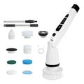 K-106 Electric Cleaning Brush with 8 Brush Heads - White