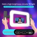 K03 Handheld Ring Light with Phone Holder - Black