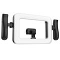 K03 Handheld Ring Light with Phone Holder - Black