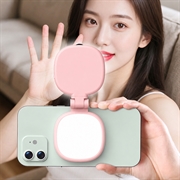 K04 Magnetic Selfie Ring Light with Mirror - Pink