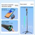 K05 Magnetic Tripod Selfie Stick with Bluetooth Remote - Black