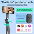 K05 Magnetic Tripod Selfie Stick with Bluetooth Remote - Black
