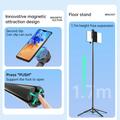 K06 Magnetic Bluetooth Selfie Stick with Dual Fill Lights - 170cm - Black